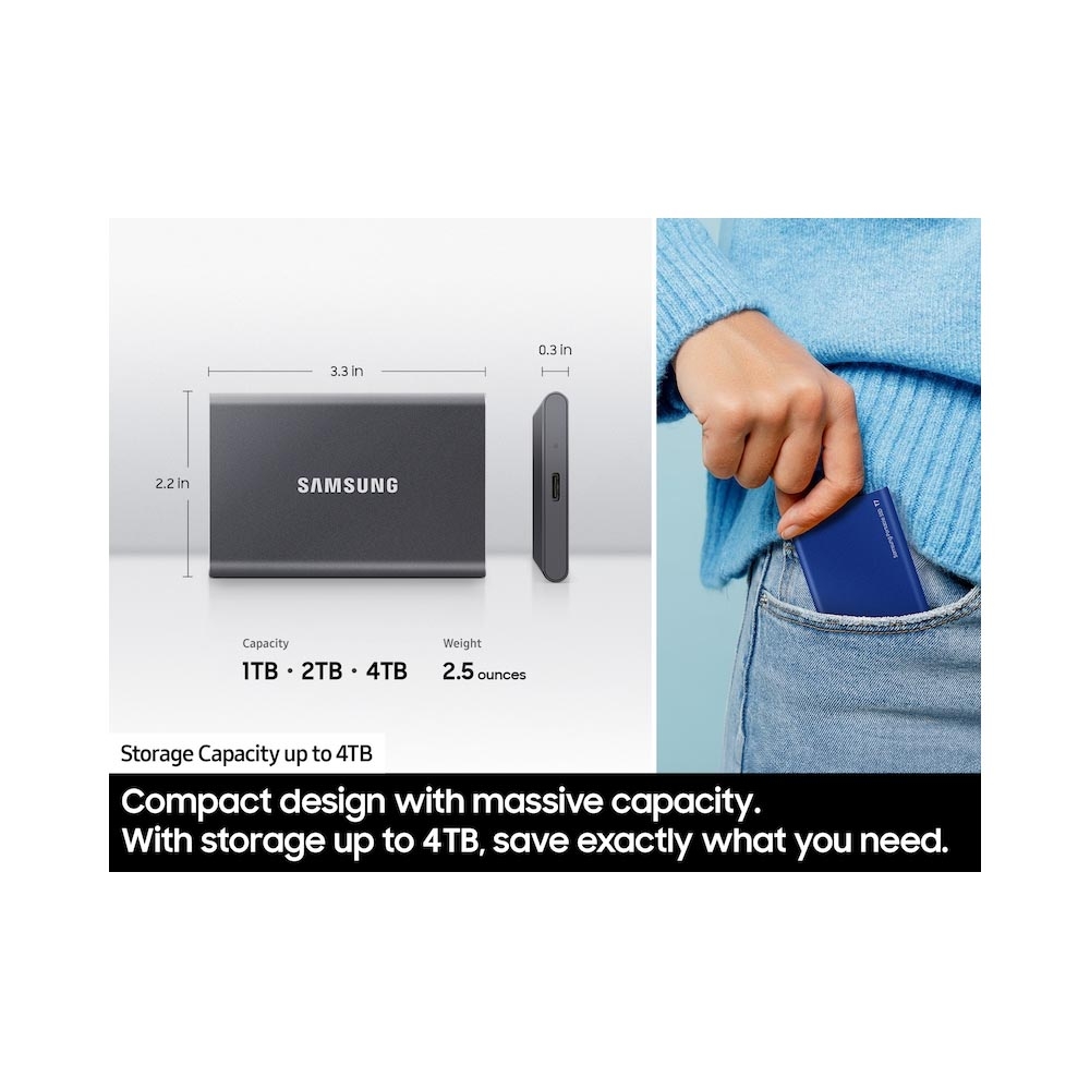 Ổ cứng di động SSD 4TB Samsung T7 1050MB/s MU-PC4T0T/WW