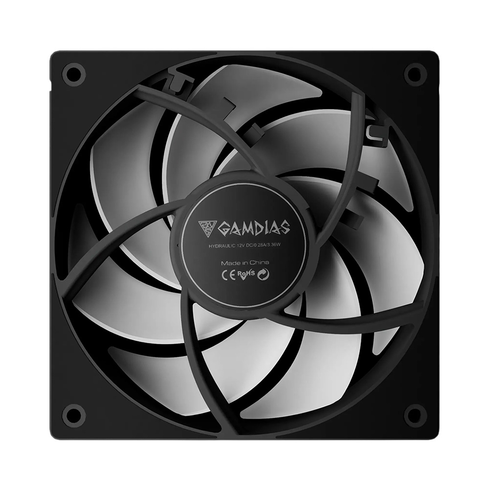 Quạt tản nhiệt Gamidas Notus M1-1201 ARGB Black
