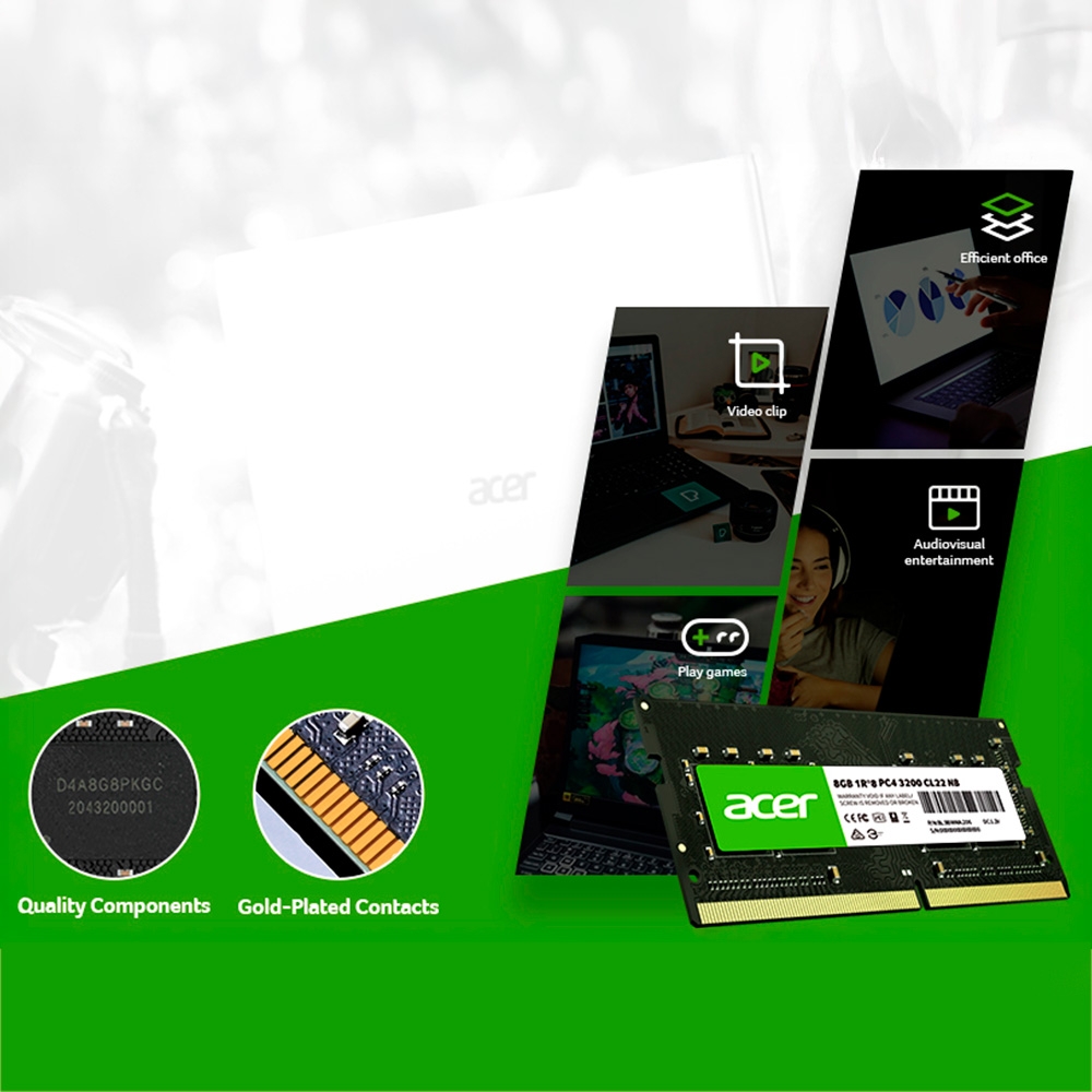Ram Laptop Acer SD100 DDR4 16GB 3200MHz 1.2v SD100-16GB