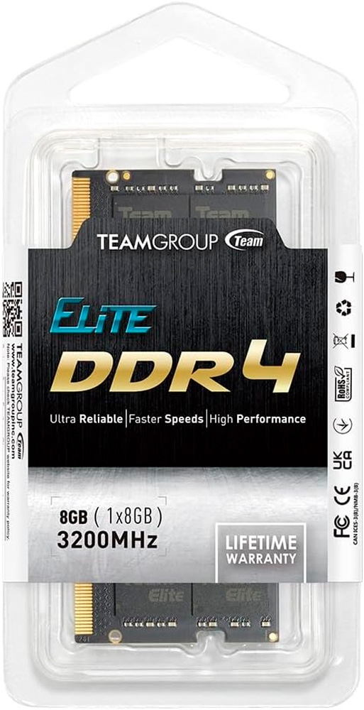 RAM Laptop TeamGroup Elite 8GB DDR4 3200MHz (1x8GB) TED48G3200C22-S01