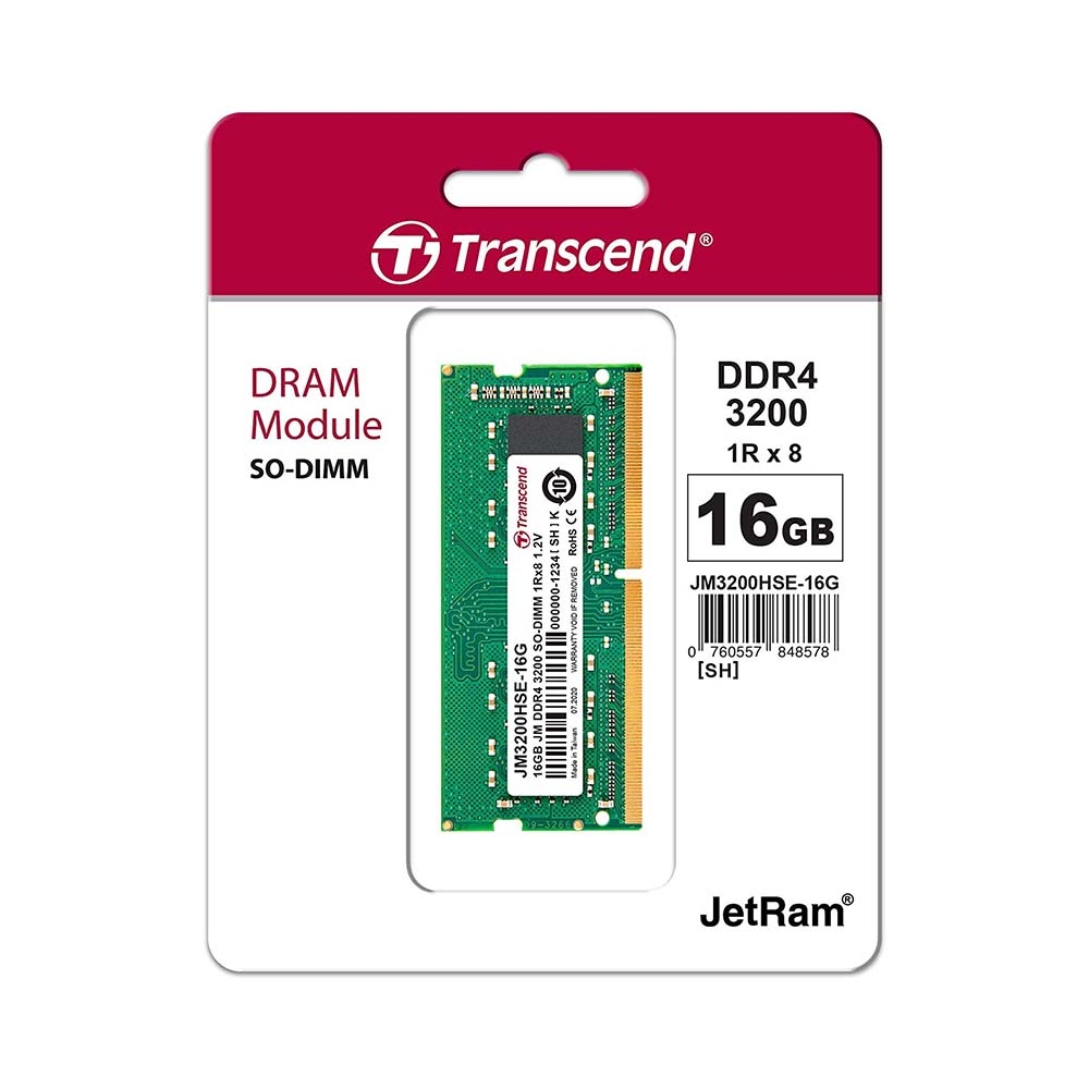 Ram Laptop Transcend JetRam JM DDR4 16GB 3200MHz 1.2v JM3200HSE-16G