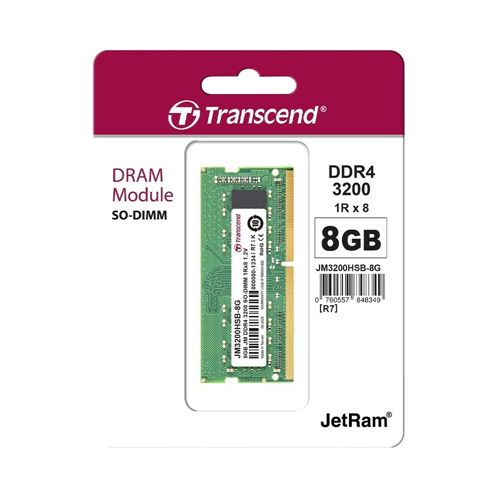 Ram Laptop Transcend JetRam JM DDR4 8GB 3200MHz 1.2v JM3200HSB-8G