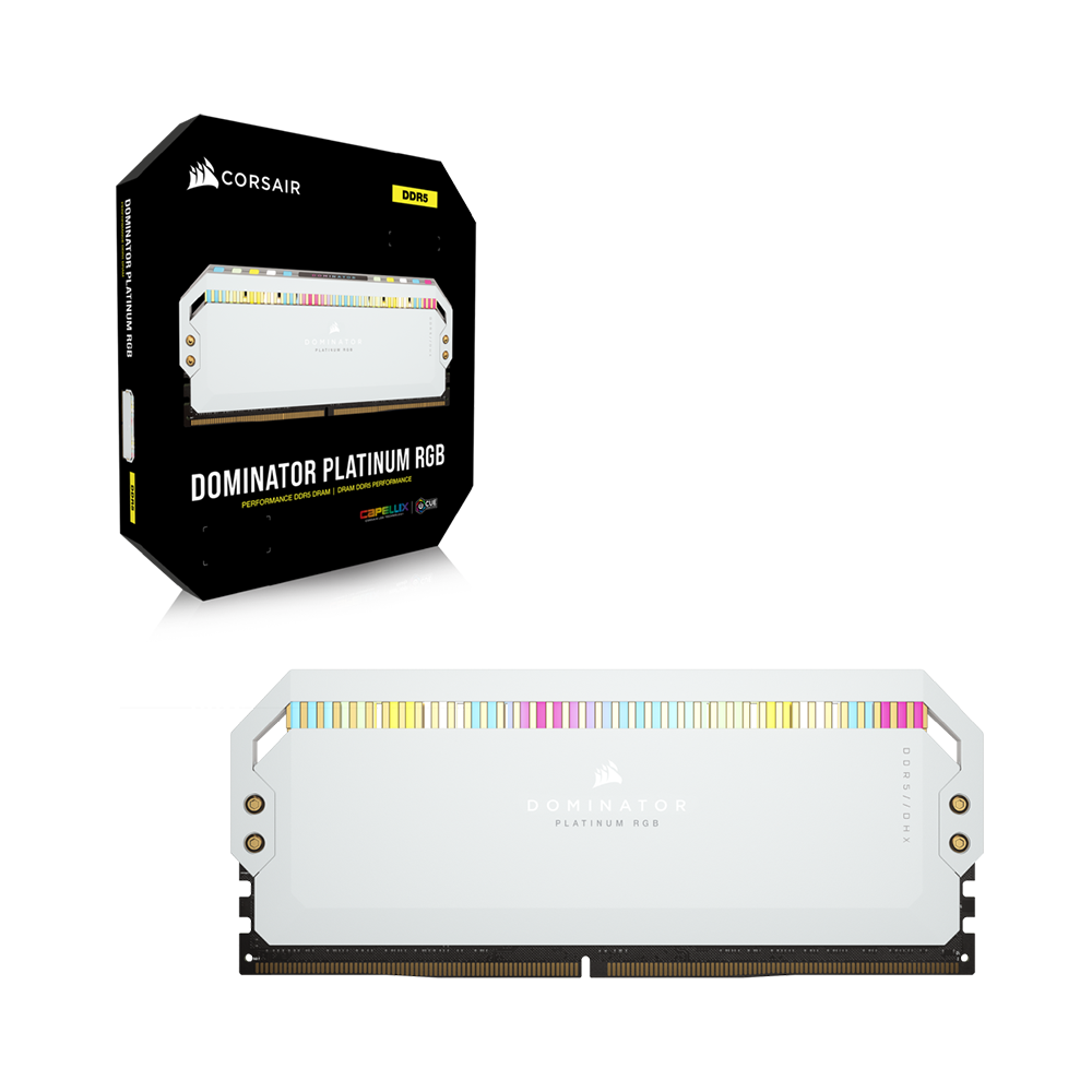 Ram PC Corsair Dominator Platinum RGB White 32GB 5600Mhz DDR5 (2x16GB) CMT32GX5M2B5600C36W