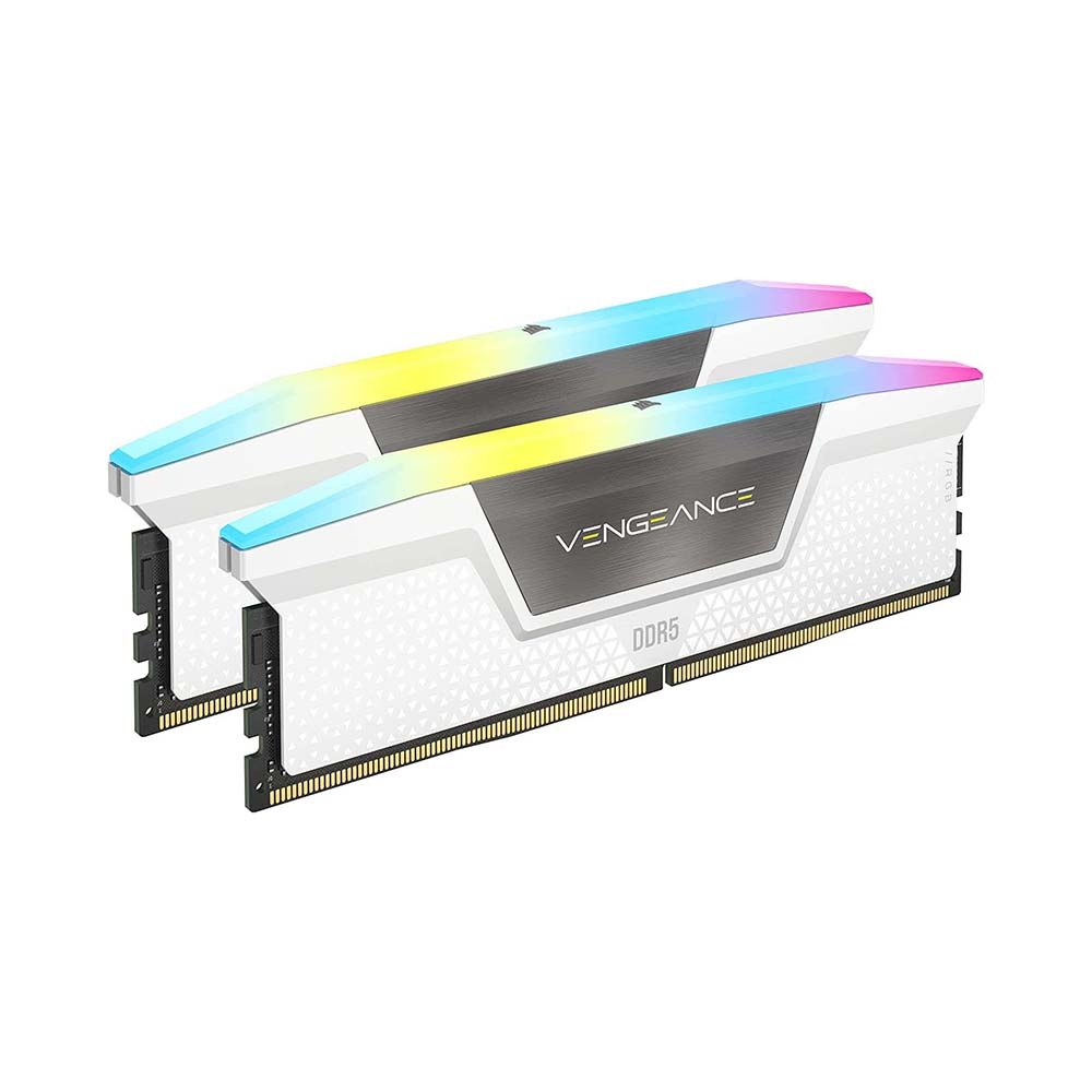 Ram PC Corsair Vengeance RGB White 64GB 5600MHz DDR5 (2x32GB) CMH64GX5M2B5600C36W