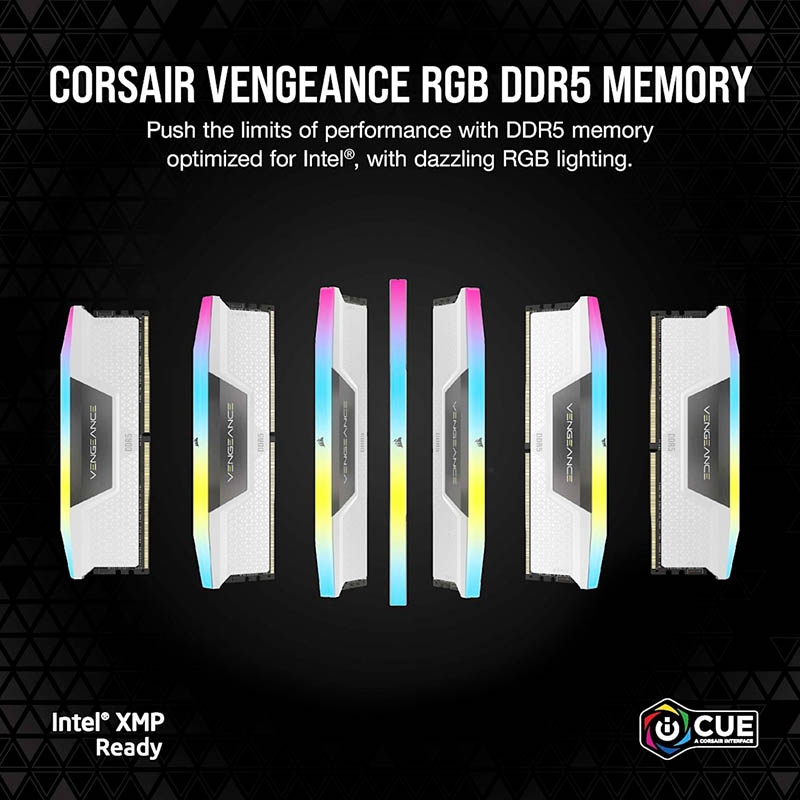 Ram PC Corsair Vengeance RGB White 32GB 6000MHz DDR5 (2x16GB) CMH32GX5M2E6000Z36W