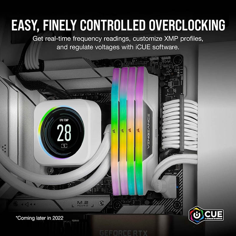 Ram PC Corsair Vengeance RGB White 32GB 6000MHz DDR5 (2x16GB) CMH32GX5M2E6000Z36W