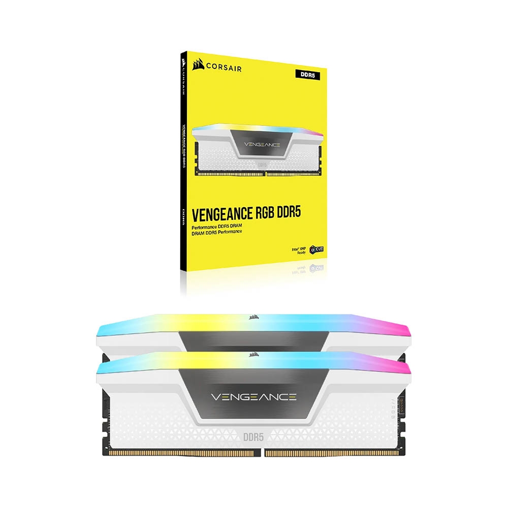 Ram PC Corsair Vengeance RGB White 32GB 6000MHz DDR5 (2x16GB) CMH32GX5M2E6000Z36W