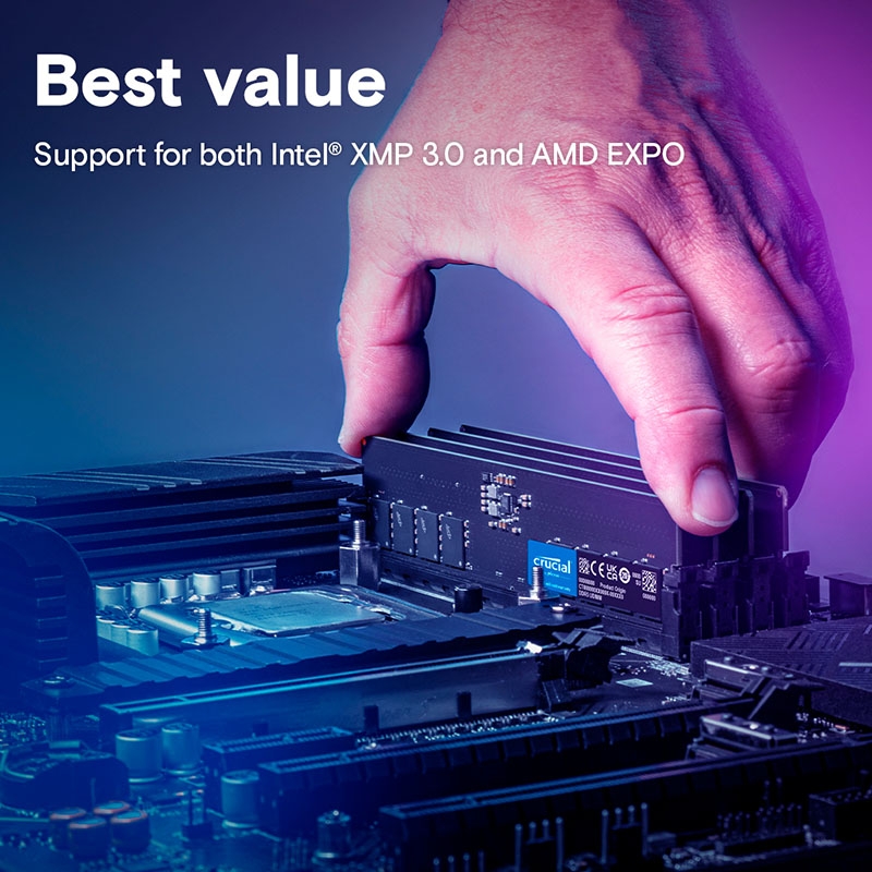 Ram PC Crucial 8GB 4800MHz DDR5 CT8G48C40U5
