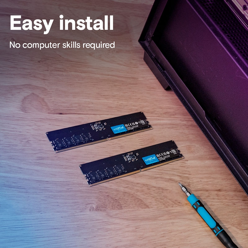 Ram PC Crucial 8GB 4800MHz DDR5 CT8G48C40U5