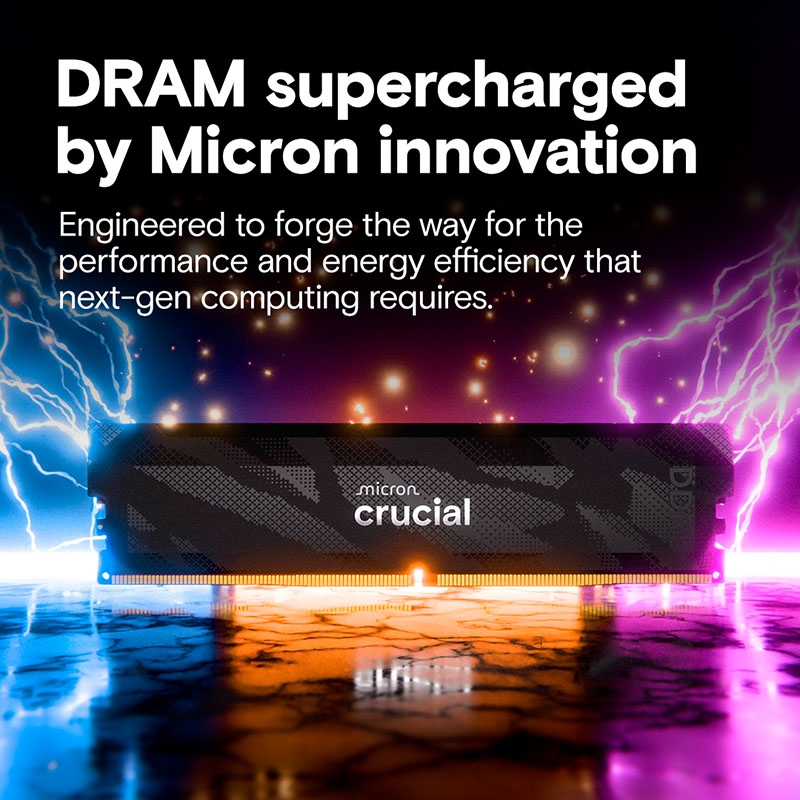 Ram PC Crucial Pro Overclocking 32GB 6400MHz DDR5 (2x16GB) CP2K16G64C32U5B