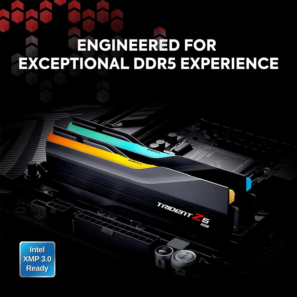 RAM PC G.SKILL Trident Z5 RGB Black 96GB 6400MHz DDR5 (2x48GB) F5-6400J3239F48GX2-TZ5RK