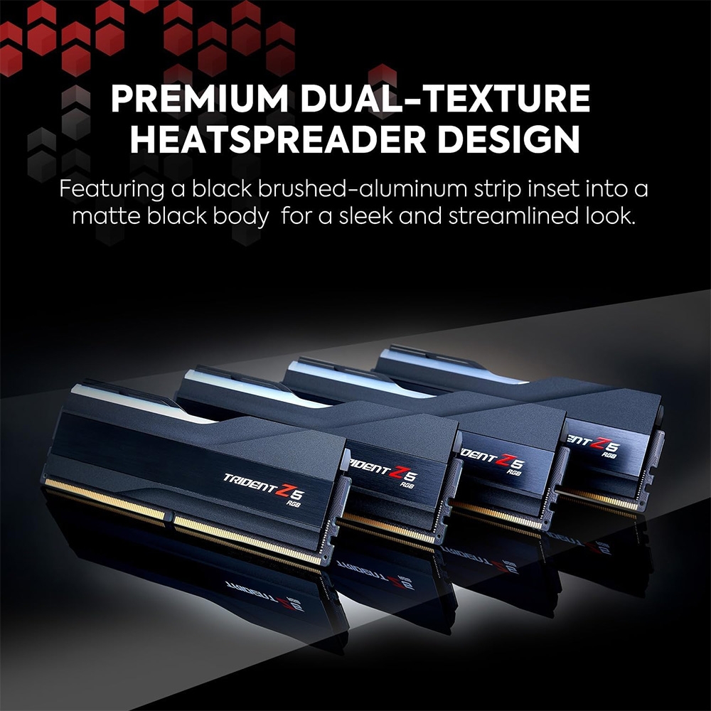 RAM PC G.SKILL Trident Z5 RGB Black 96GB 6400MHz DDR5 (2x48GB) F5-6400J3239F48GX2-TZ5RK