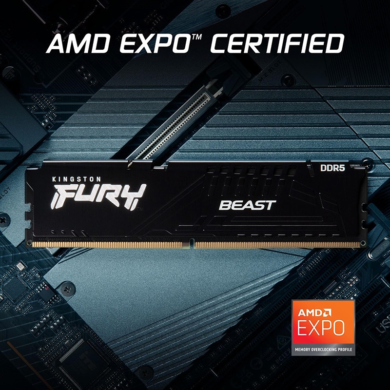 RAM PC Kingston Fury Beast Black 32GB 6000MHz DDR5 (1x32GB) KF560C36BBE-32