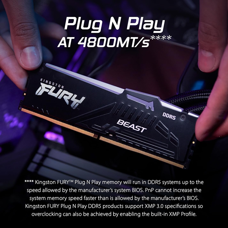 RAM PC Kingston Fury Beast RGB 32GB 6000MHz DDR5 (2x16GB) KF560C36BBE2AK2-32WP