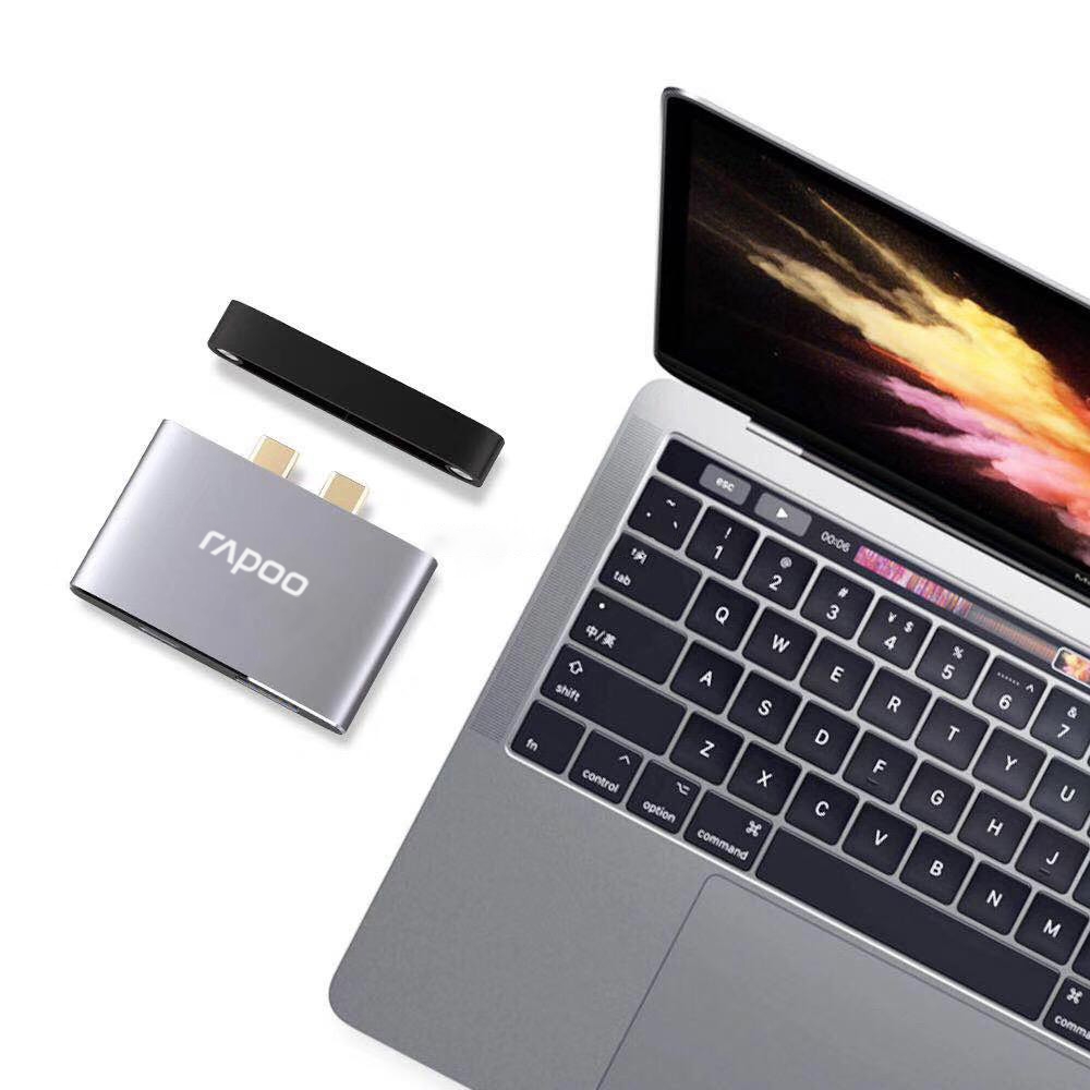 Bộ chia USB Type-C Rapoo 3-in-1 ra HDMI - USB 3.0 - USB Type-C XD20M