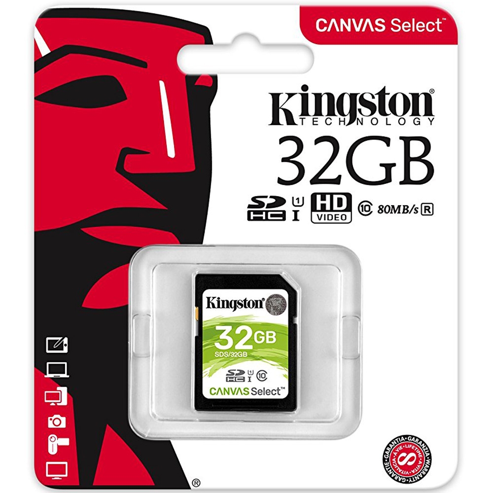 Thẻ nhớ SDHC Kingston Canvas Select 32GB Class 10 U1 SDS/32GB