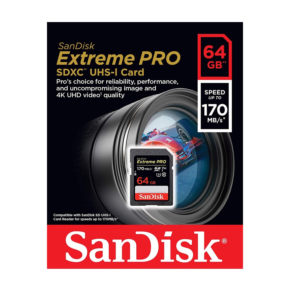 Thẻ nhớ SDXC SanDisk Extreme Pro U3 V30 1133x 64GB SDSDXXY-064G-GN4IN 170MB/s