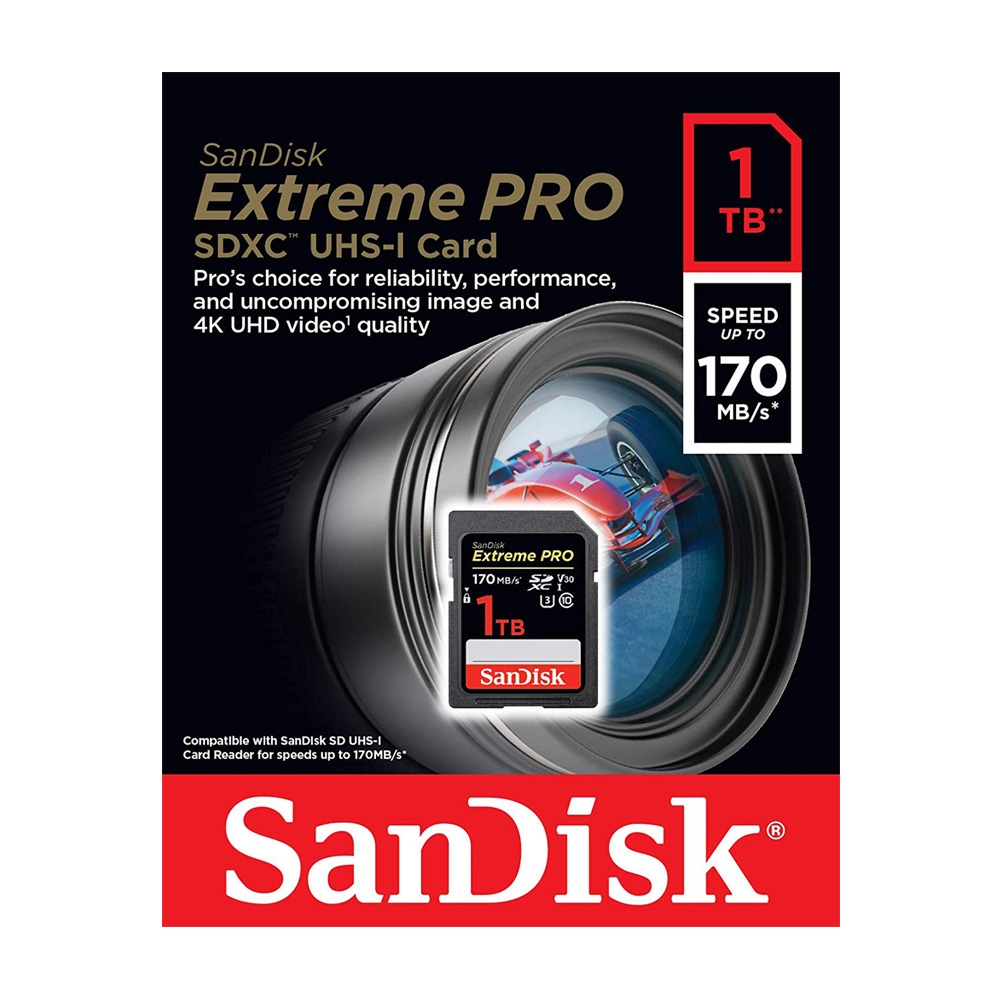 Thẻ nhớ SDXC SanDisk Extreme Pro U3 V30 1133x 1TB SDSDXXY-1T00-GN4IN 170MB/s