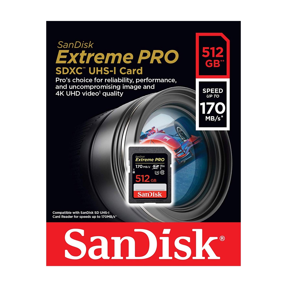 Thẻ nhớ SDXC SanDisk Extreme Pro U3 V30 1133x 512GB SDSDXXY-512G-GN4IN 170MB/s