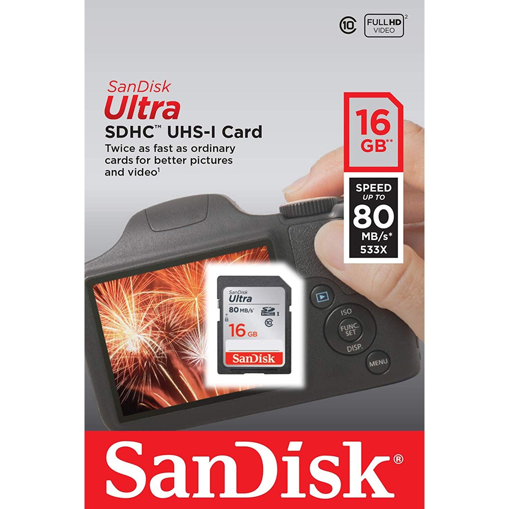 Thẻ nhớ SDHC SanDisk Ultra 533x 16GB 80MB/s SDSDUNC-016G-GN6IN