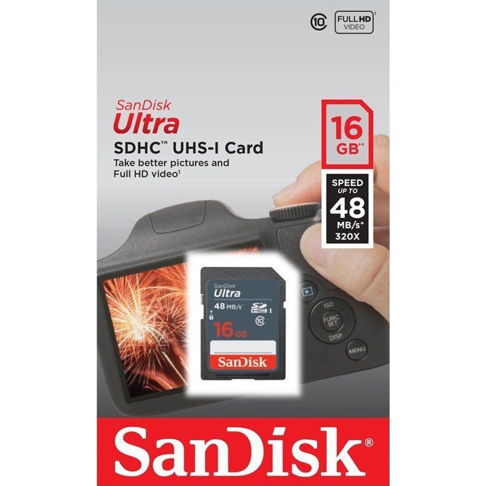 Thẻ nhớ SDHC SanDisk Ultra 320x 16GB 48MB/s