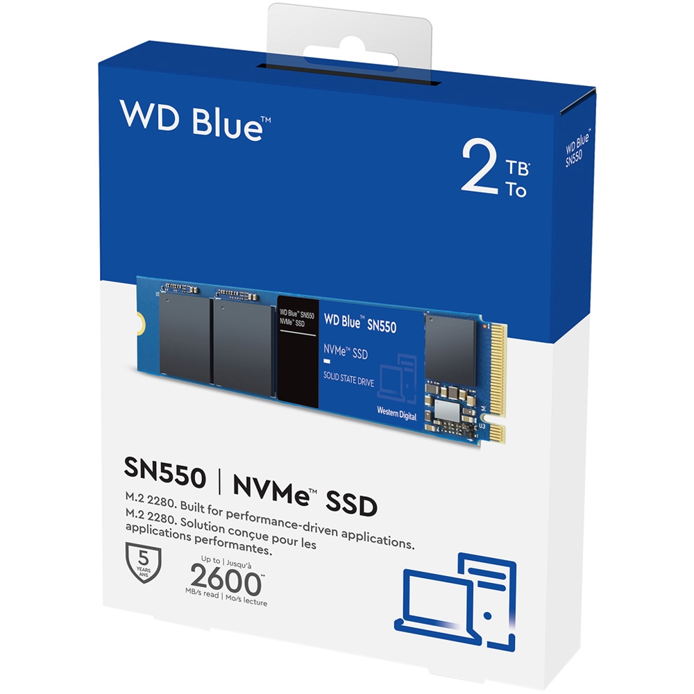 SSD Western Digital Blue SN550 PCIe Gen3 x4 NVMe M.2 2TB WDS200T2B0C