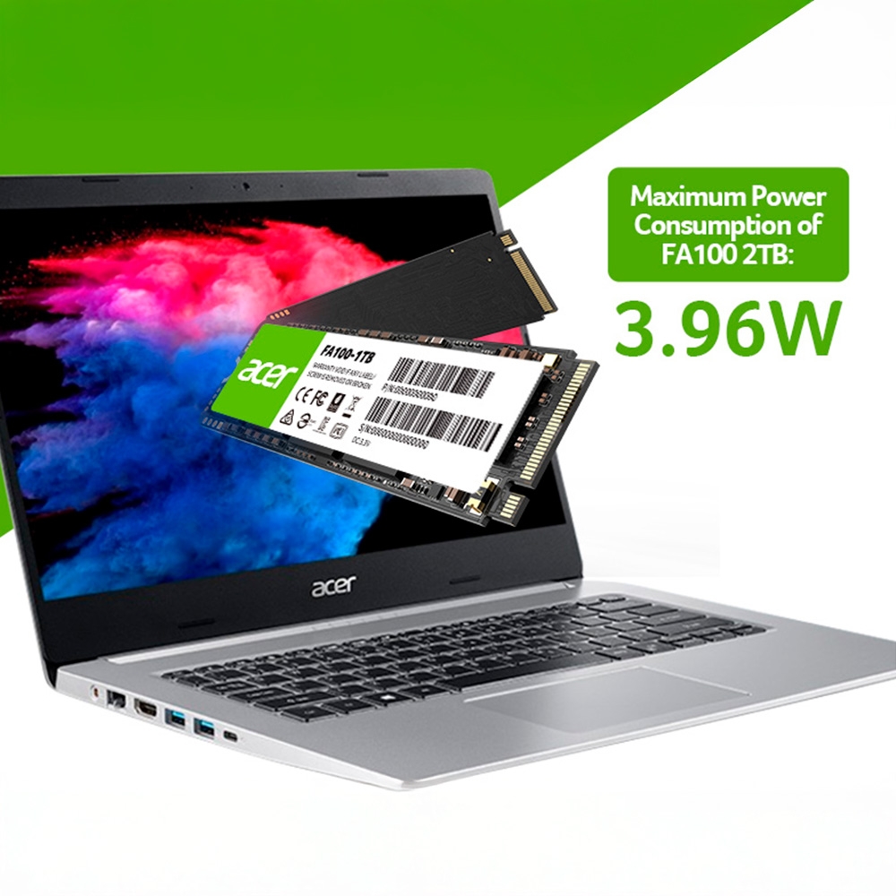 SSD Acer FA100 2TB M.2 2280 PCIe Gen3 x4 NVMe FA100-2TB