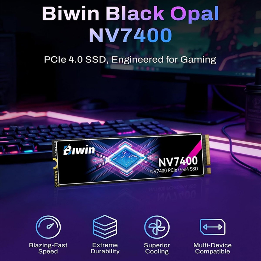 SSD Biwin Black Opal NV7400 1TB M.2 PCIe Gen4 x4 NVMe BNV740001TB-RGX