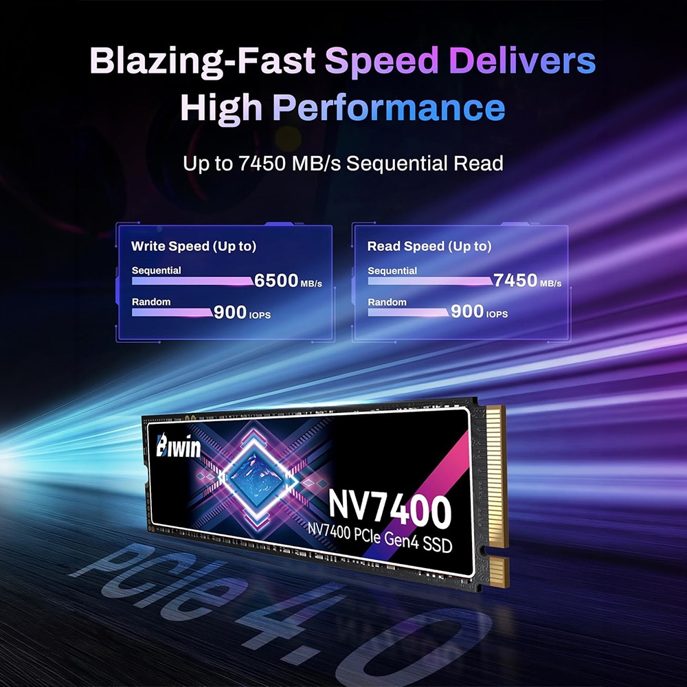 SSD Biwin Black Opal NV7400 512GB PCIe Gen4 x4 NVMe BNV7400512G-RGX