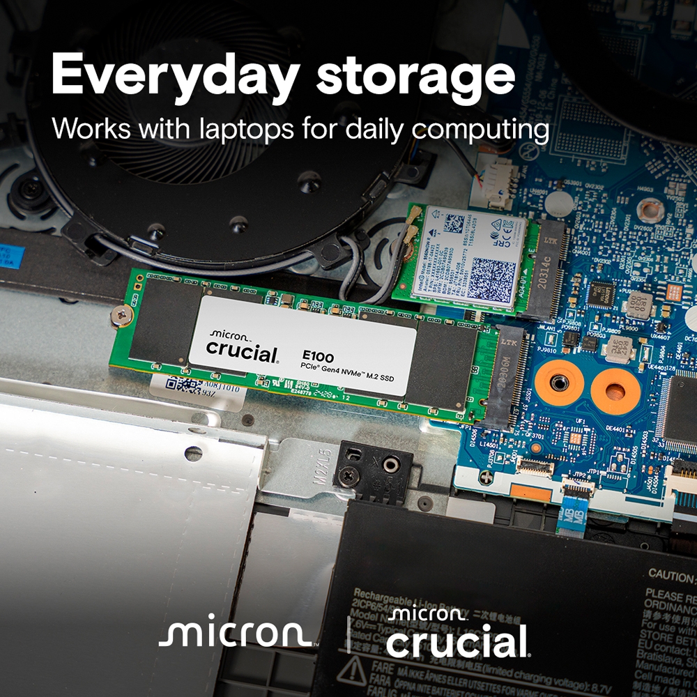 SSD Crucial E100 1TB M.2 PCIe Gen4 NVMe CT1000E100SSD8