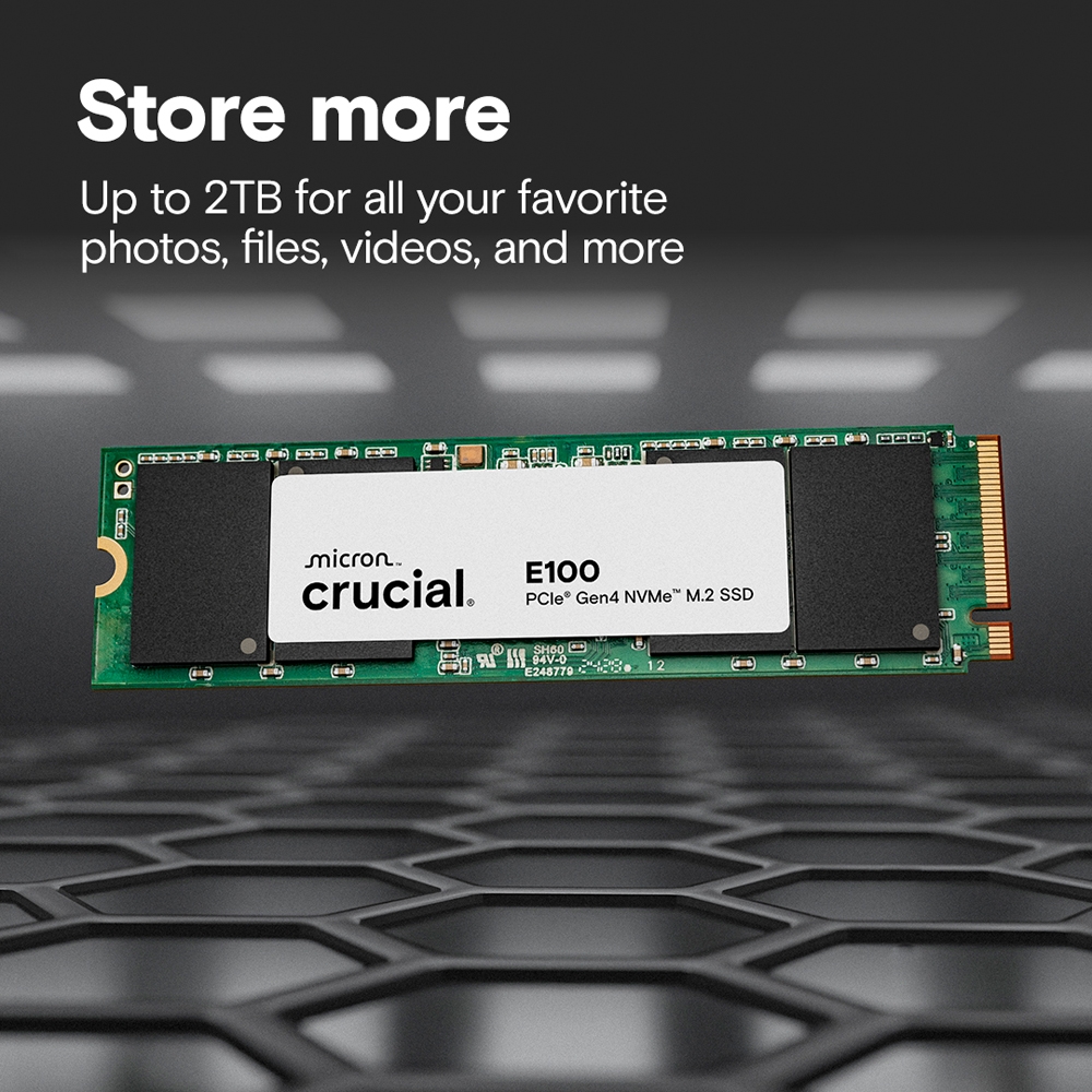 SSD Crucial E100 1TB M.2 PCIe Gen4 NVMe CT1000E100SSD8