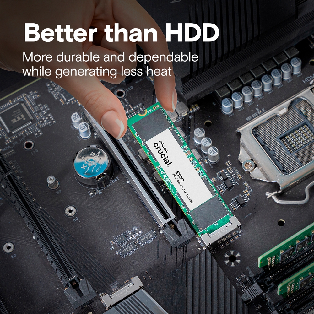 SSD Crucial E100 1TB M.2 PCIe Gen4 NVMe CT1000E100SSD8