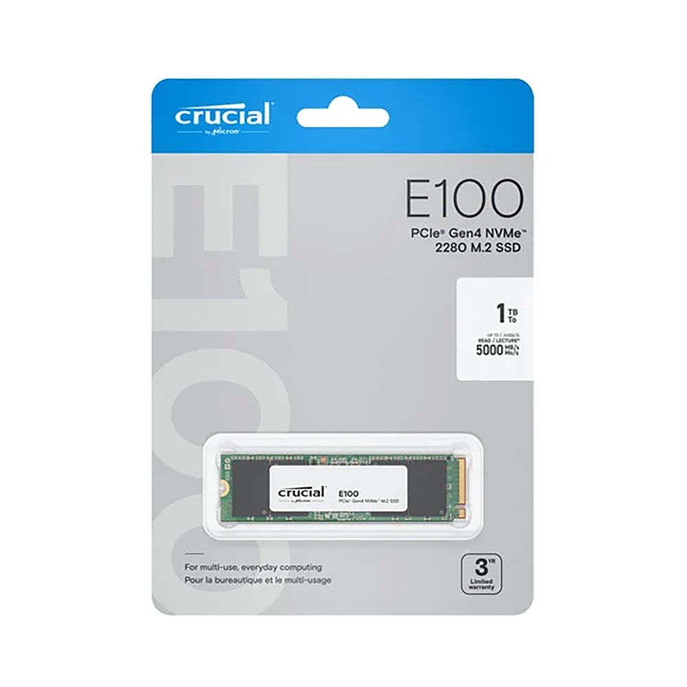 SSD Crucial E100 480GB M.2 PCIe Gen4 x4 NVMe CT480E100SSD8