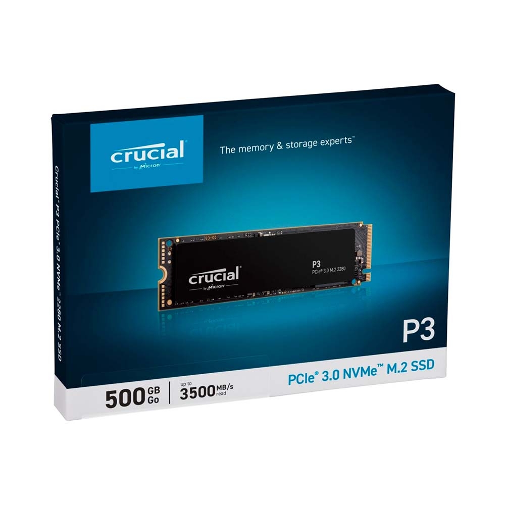 SSD Crucial P3 500GB NVMe 3D-NAND M.2 PCIe Gen3 x4 CT500P3SSD8