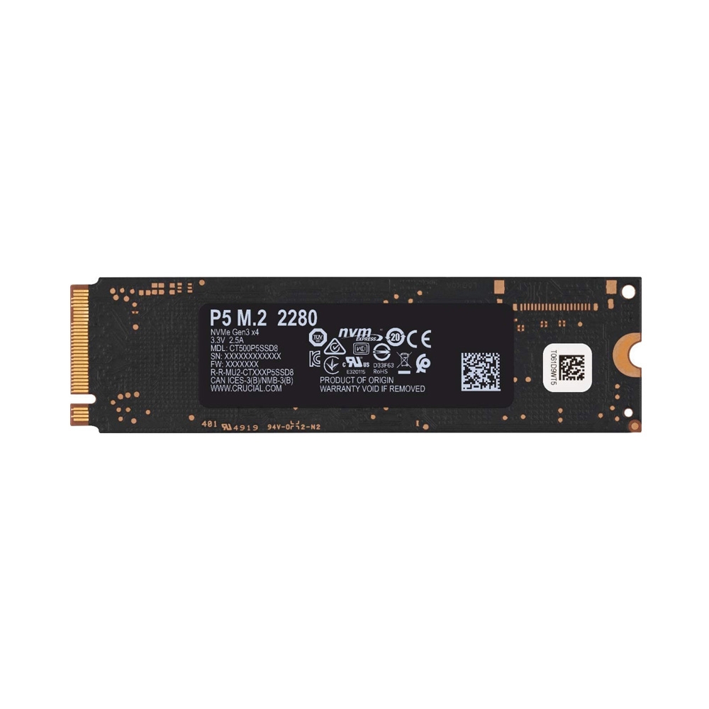 SSD Crucial P5 1TB NVMe 3D-NAND M.2 PCIe Gen3 x4 CT1000P5SSD8