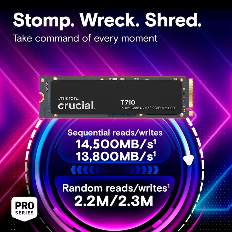 SSD Crucial T710 4TB M.2 PCIe Gen5 x4 NVMe CT4000T710SSD8