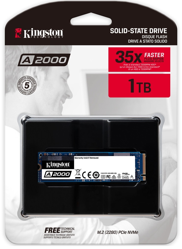 SSD Kingston A2000 M.2 PCIe Gen3 x4 NVMe 1TB SA2000M8/1000G