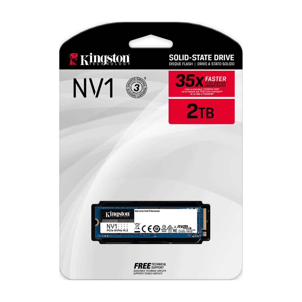 SSD Kingston NV1 M.2 PCIe Gen3 x4 NVMe 2TB SNVS/2000G