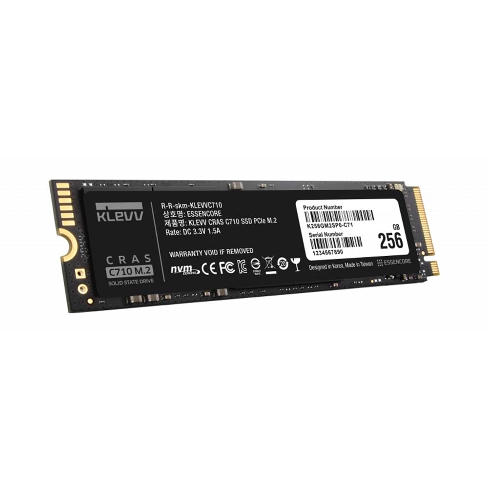 SSD KLEVV 256GB CRAS C710 M.2 2280 PCIe Gen3 x4 NVMe K256GM2SP0-C71