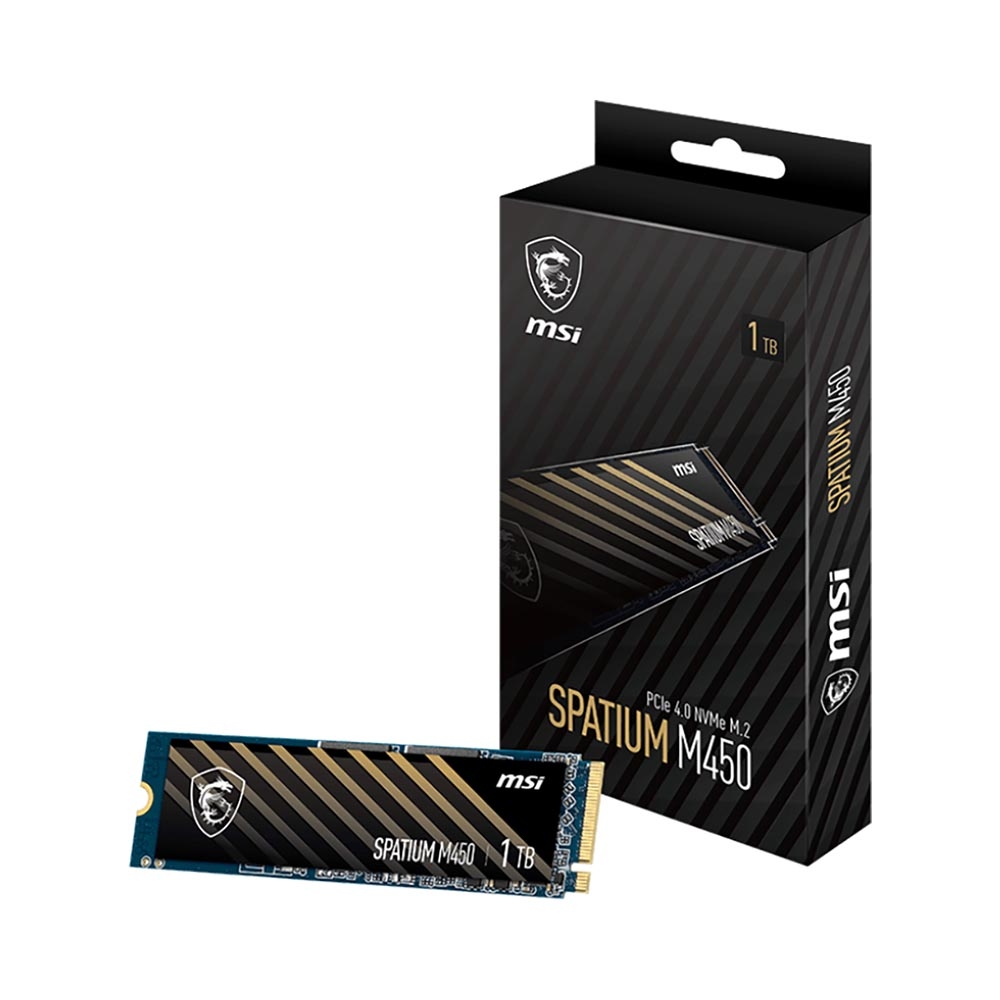 SSD MSI SPATIUM M450 V1 1TB M.2 2280 PCIe Gen4 x4 NVMe SPATIUM-M450-1TB-V1