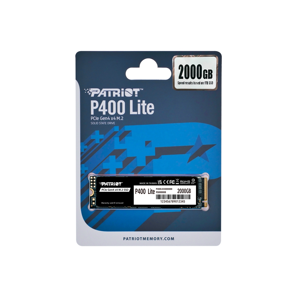 SSD Patriot P400 Lite 2TB M.2 PCLe Gen4 x4 NVMe P400LP2KGM28H