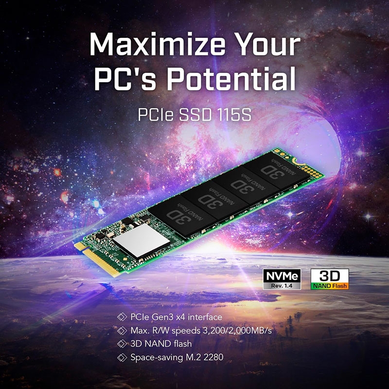 SSD Transcend 115S 500GB PCIe Gen3 x4 NVMe M.2 TS500GMTE115S