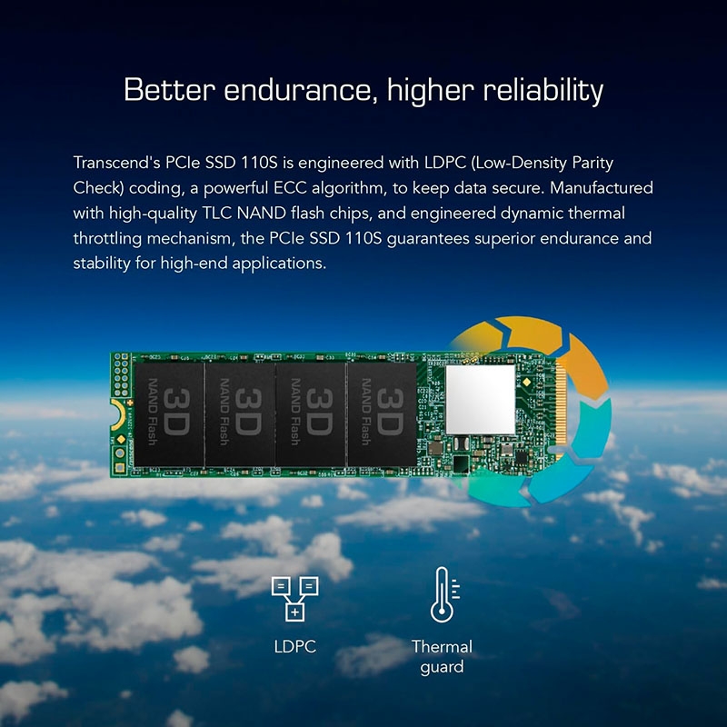 SSD Transcend SSD110S M.2 2280 PCIe Gen3 x4 NVMe 256GB TS256GMTE110S