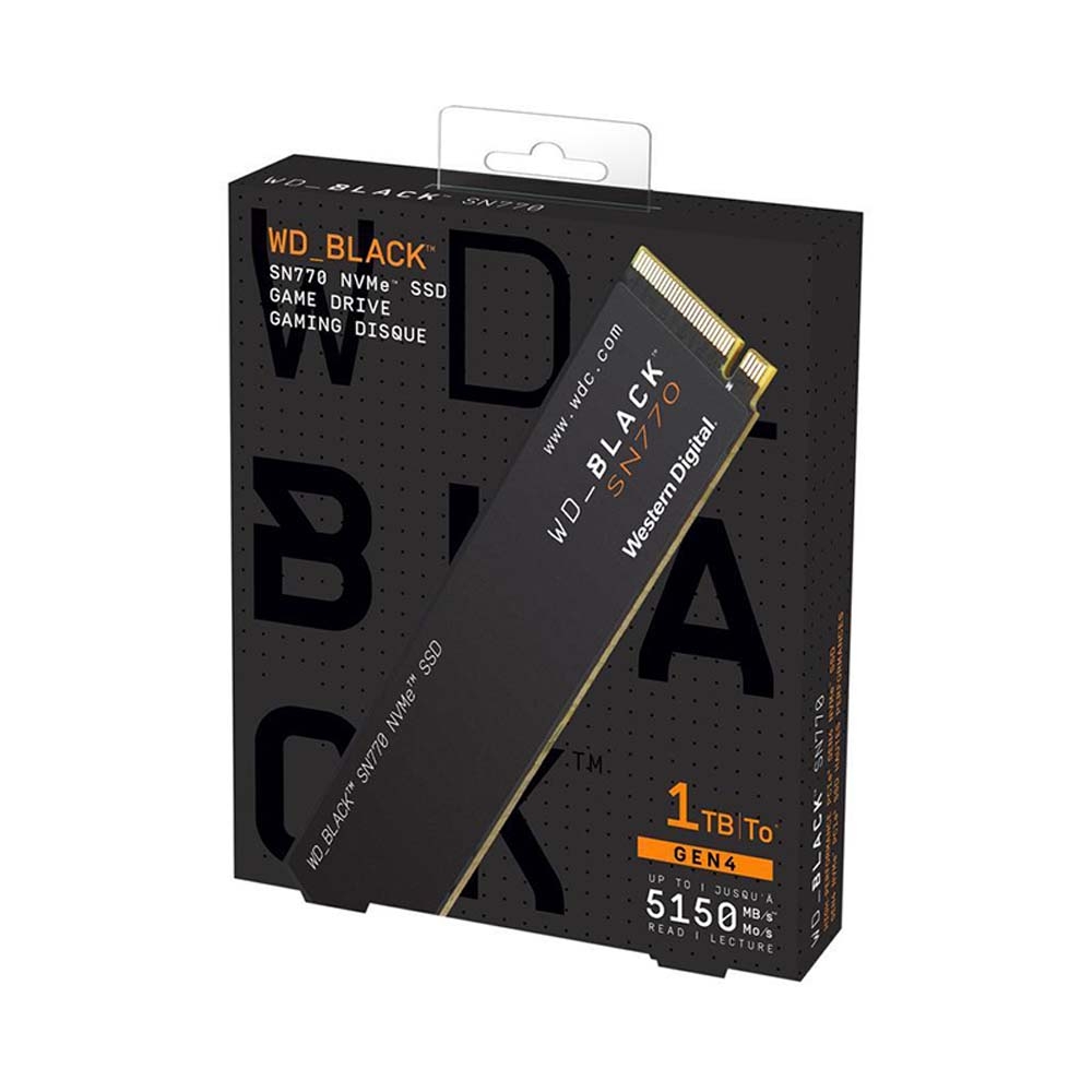 SSD WD Black SN770 PCIe Gen4 x4 NVMe M.2 1TB WDS100T3X0E