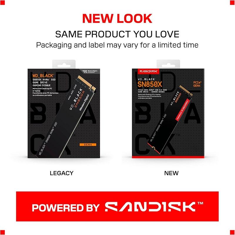 SSD WD Black SN850X 8TB PCIe Gen4 x4 NVMe M.2 WDS800T2X0E