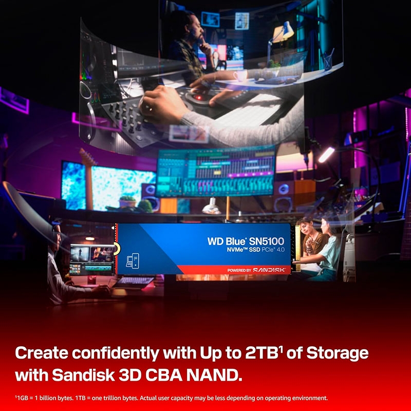 SSD Western Digital Blue SN5100 500GB PCIe Gen4 x4 NVMe M.2 WDS500G5B0E