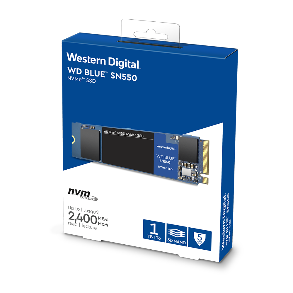 SSD Western Digital Blue SN550 PCIe Gen3 x4 NVMe M.2 1TB WDS100T2B0C