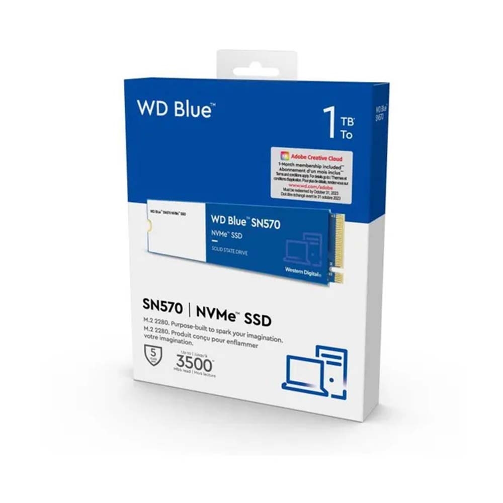 SSD Western Digital Blue SN570 PCIe Gen3 x4 NVMe M.2 1TB WDS100T3B0C