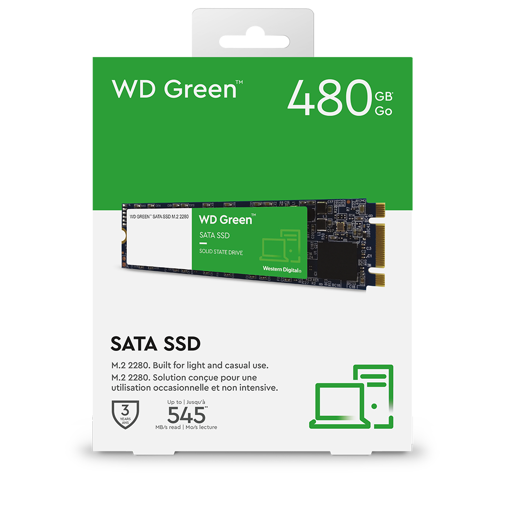 SSD Western Digital Green M.2 2280  Sata III 480GB WDS480G2G0B