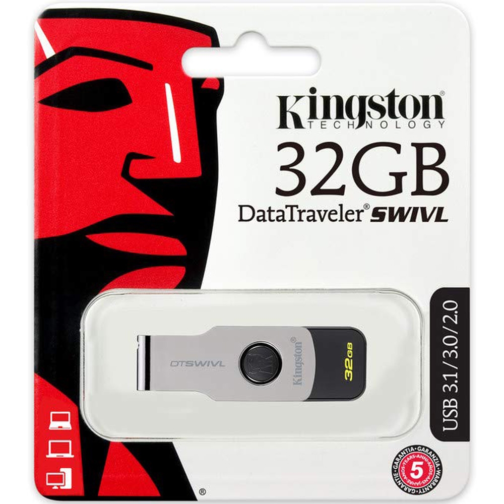 USB 3.1 Kingston DataTraveler Swivl 32GB 100MB/s DTSWIVL/32GB